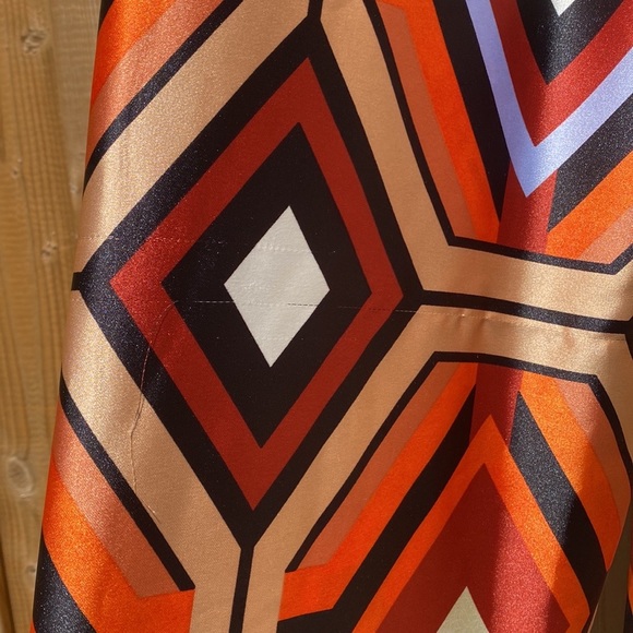 NWT ZARA Women's Geometric Print Jumpsuit Black/ Orange Size Small - Picture 12 of 12